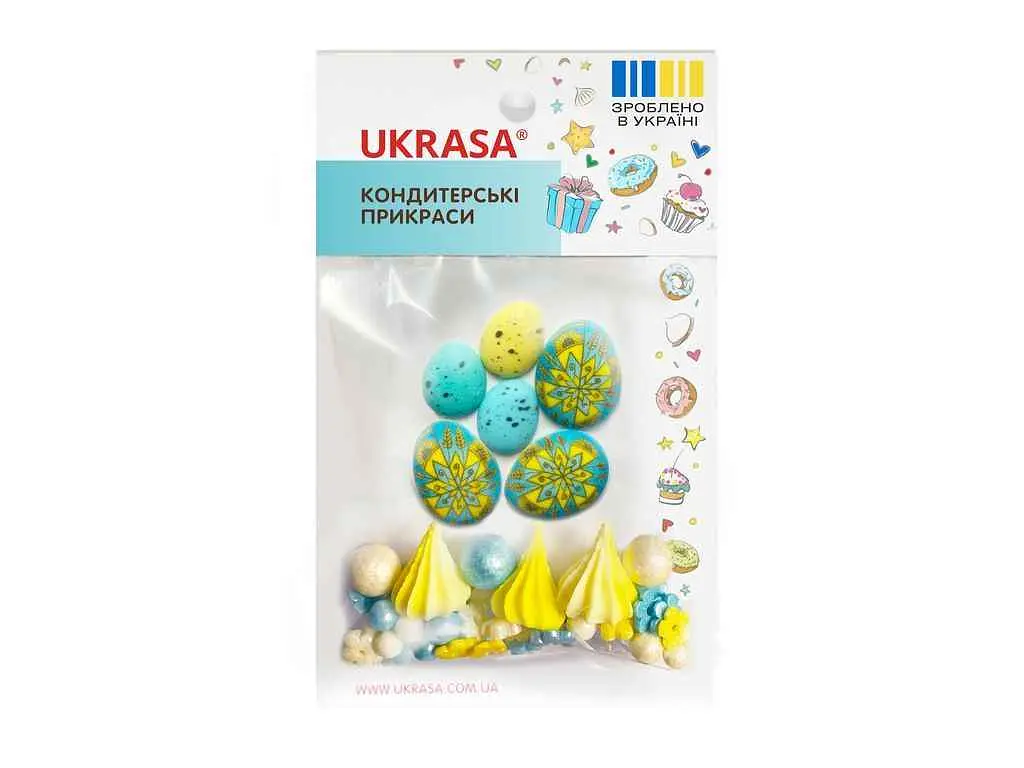 Набір прикрас УКРАСА Писанки, безе та посипка мікс - фото 2
