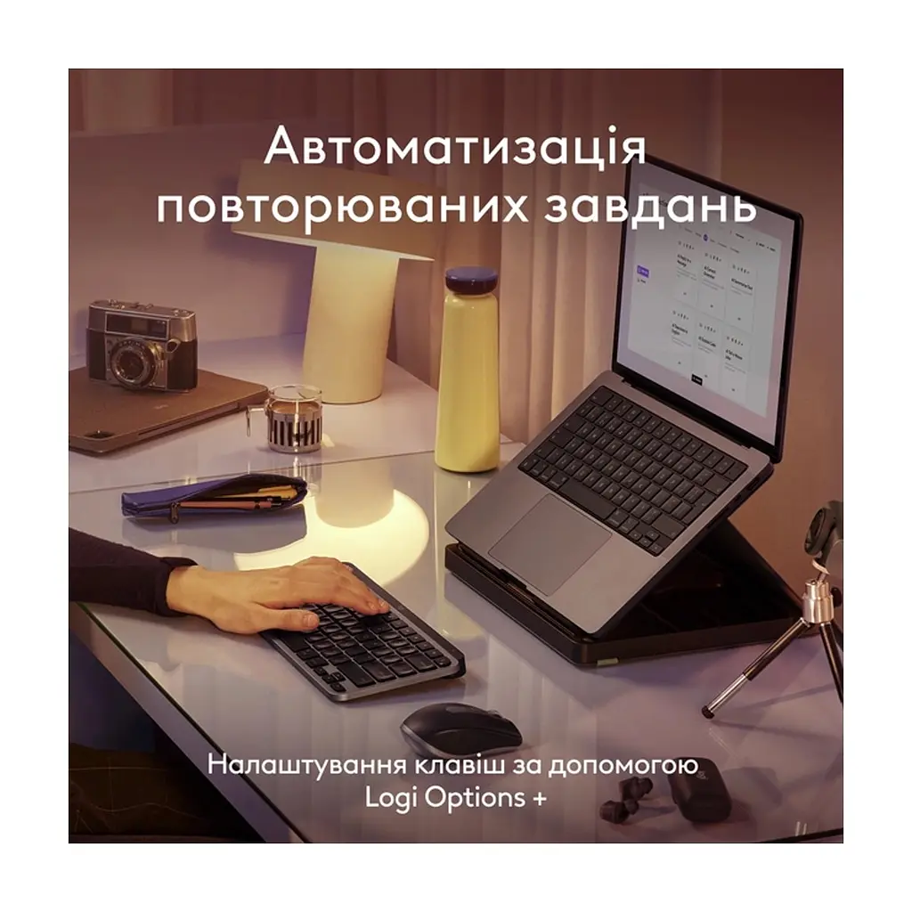 Клавіатура Logitech MX Keys Mini для Mac Wireless UA Space Grey (920-012652) - фото 8