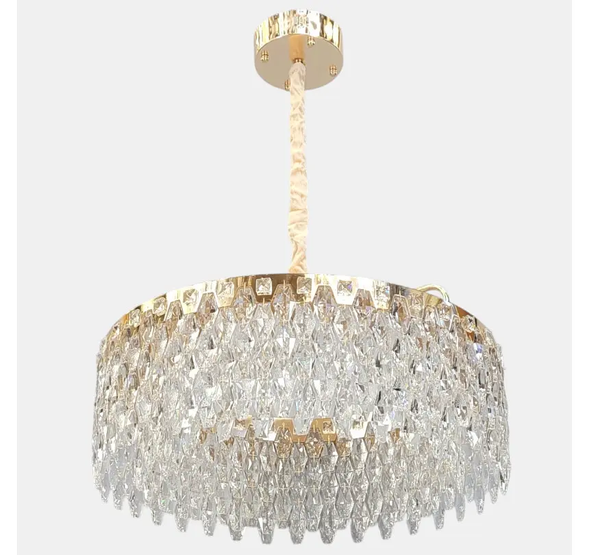 Кругла кришталева люстра 582-600GD Artlight із золотим корпусом та LED світлом - фото 3