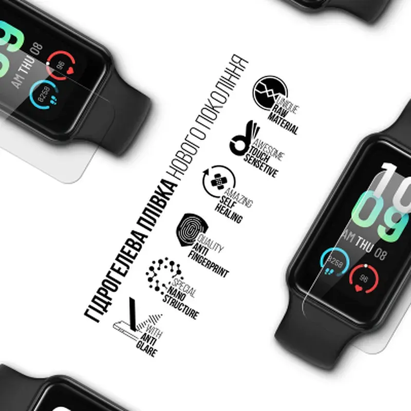 Плівка захисна Armorstandart Matte hydrogel Amazfit Band 7 6 pcs (ARM91952) - фото 2