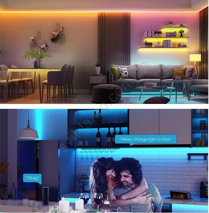 Стрічка світлодіодна розумна Govee H615A LED Strip Lights 5 м RGB WI-FI/Bluetooth білий (H615A3A3) - фото 5