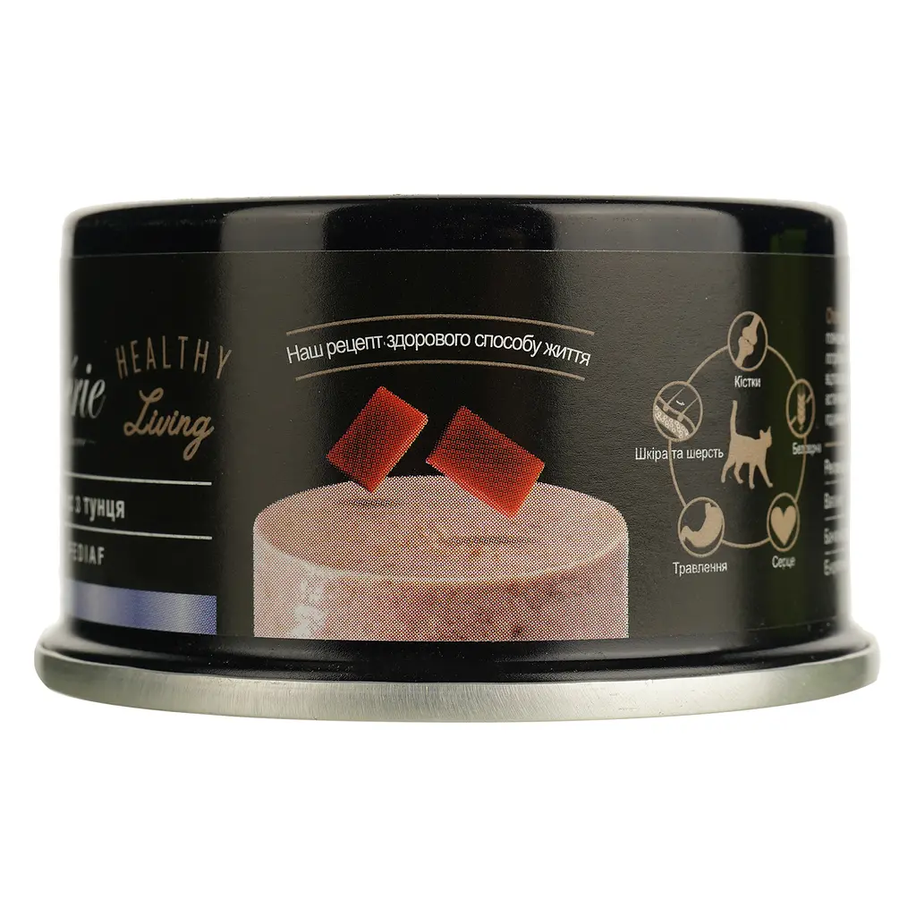 Вологий корм для котів Cherie Healthy Living Tuna Mousse мус з тунця 80 г - фото 2
