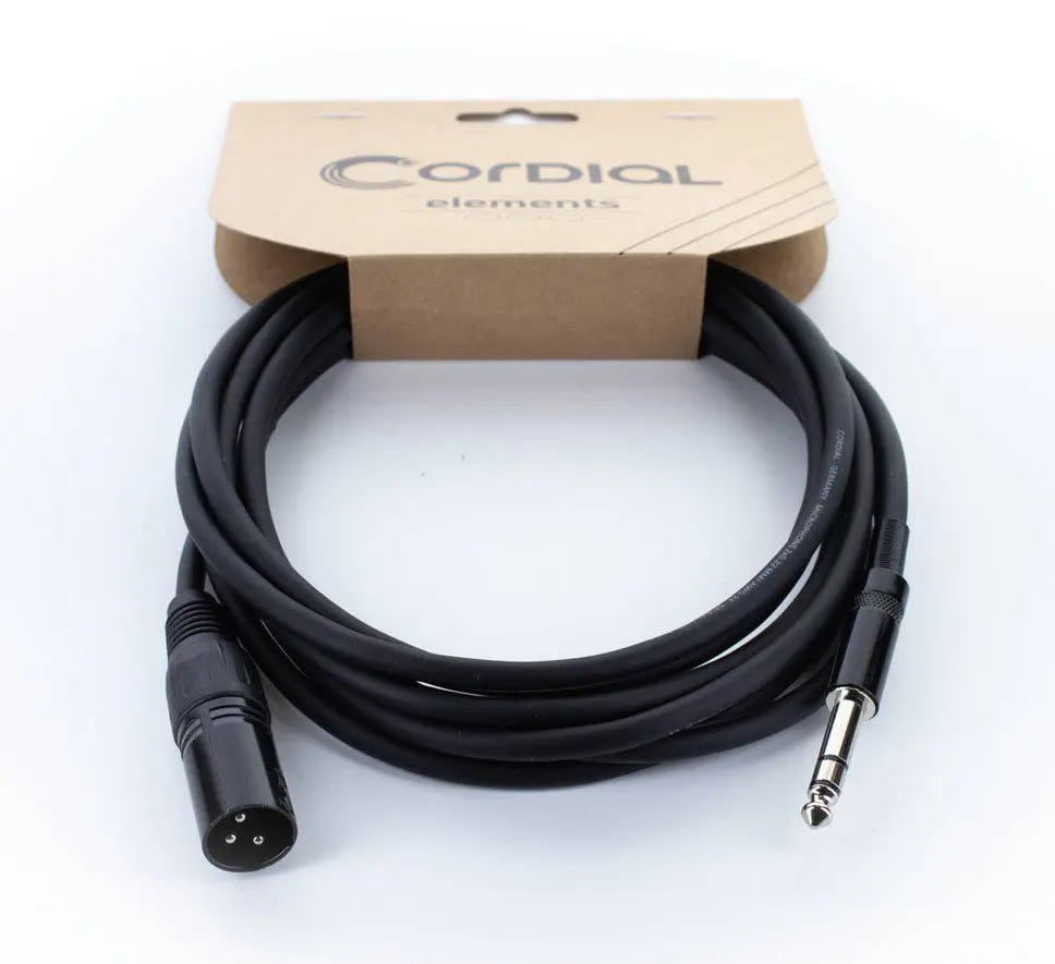 Балансный аудио кабель Jack 6.3 — XLR Male 1.5м Cordial EM 1,5 MV - фото 2