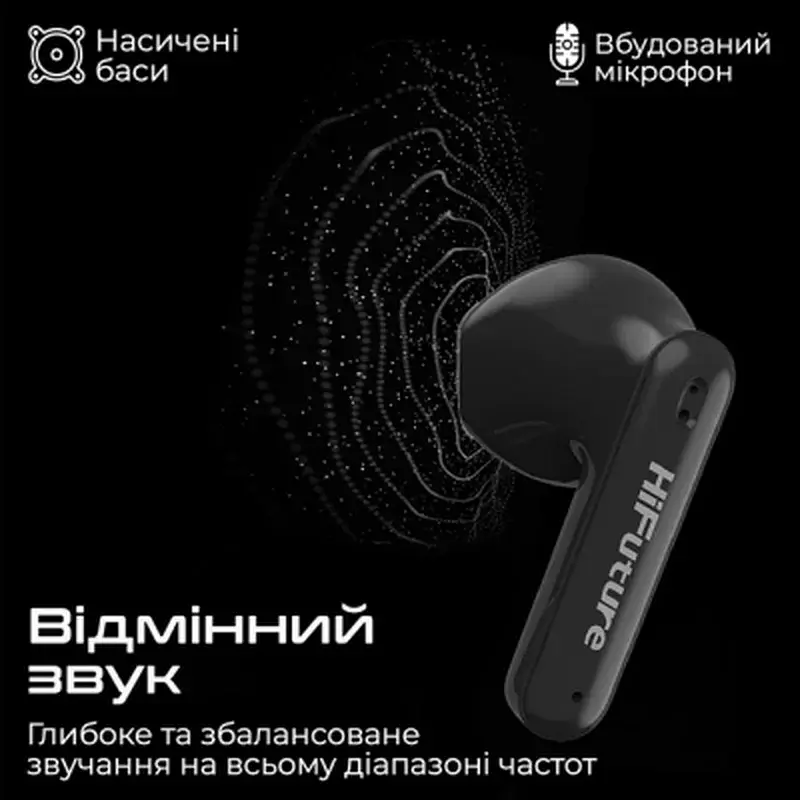 Навушники HiFuture ColorBuds2 Black (colorbuds2.black) - фото 2