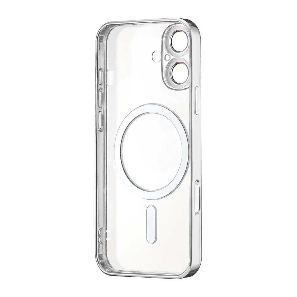 Чохол Ductil Metallic Edge with MagSafe (Protected Camera & Lens) iPhone 16 Silver - фото 3
