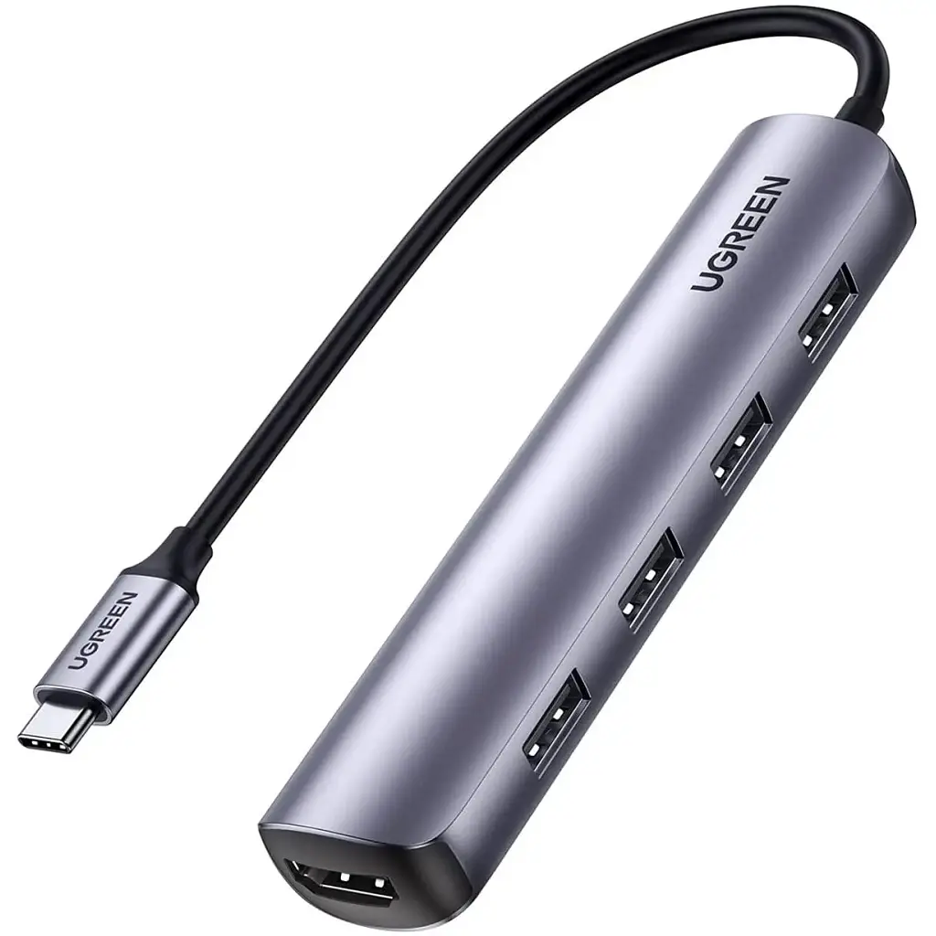 Концентратор Ugreen USB-C to 4xUSB 3.0 + HDMI CM417 gray (20197) - фото 2