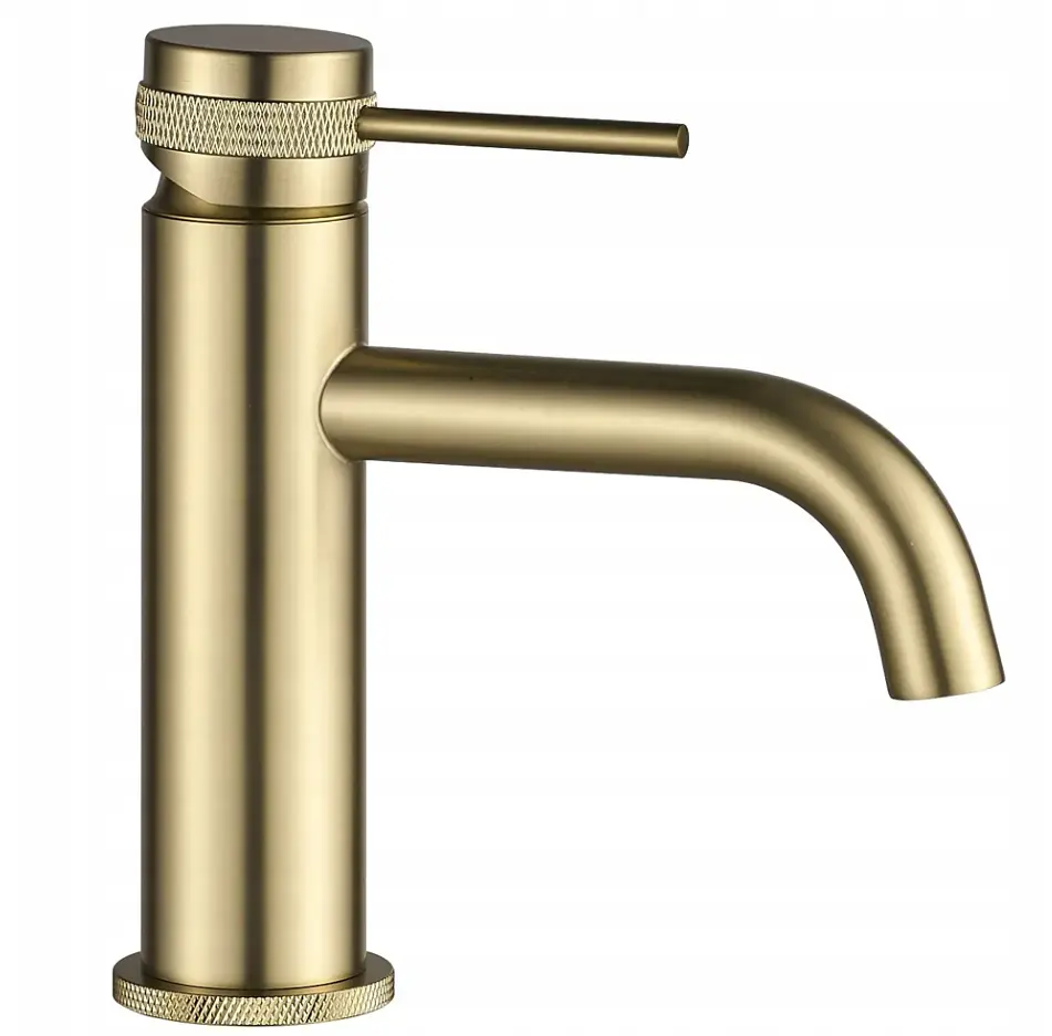 Змішувач для умивальника Rea Lungo Grip низький brushed gold REA-B6950