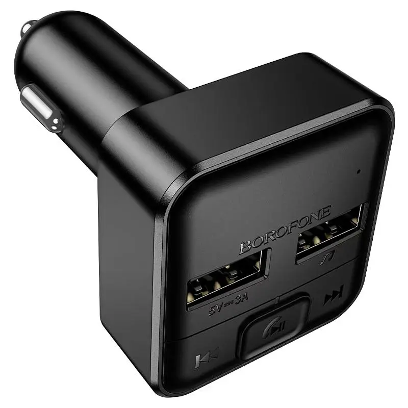 АЗП FM модулятор Borofone BC63 Selecto QC3.0 (2USB-A) Black - фото 5