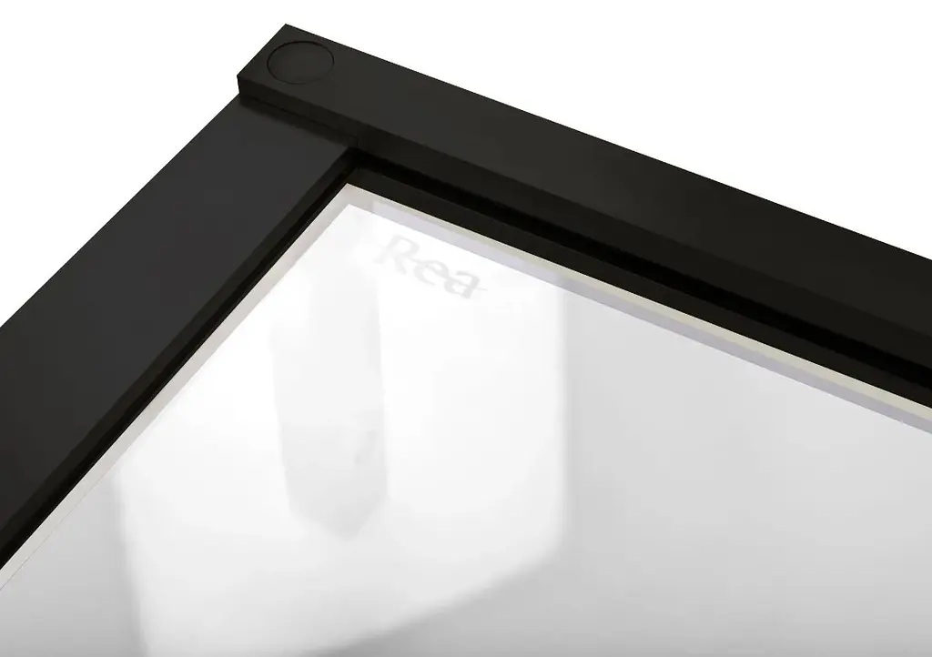 Душова кабіна Rea Hugo 90x90 black підвійна REA-K6601, Чорний матовий, Універсальна, прозрачний, Чорний матовий - фото 5