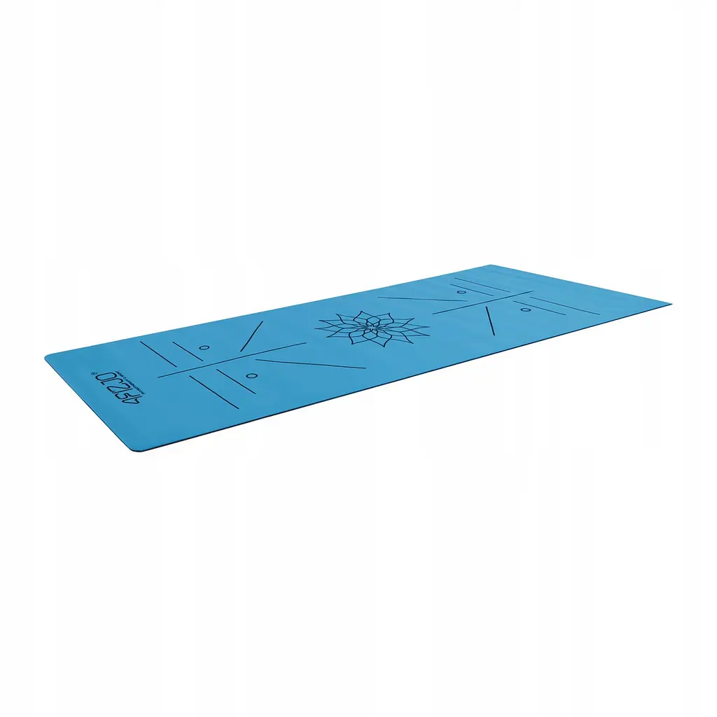 Килимок (мат) спортивний 4FIZJO PU 183 x 68 x 0.4 см для йоги та фітнесу 4FJ0588 Blue (P-5907739319555) - фото 8