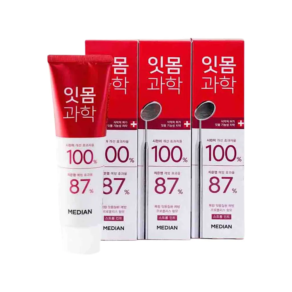 Зубна паста Median Gum Science Strong Mint для зміцнення ясен 120 г х 3