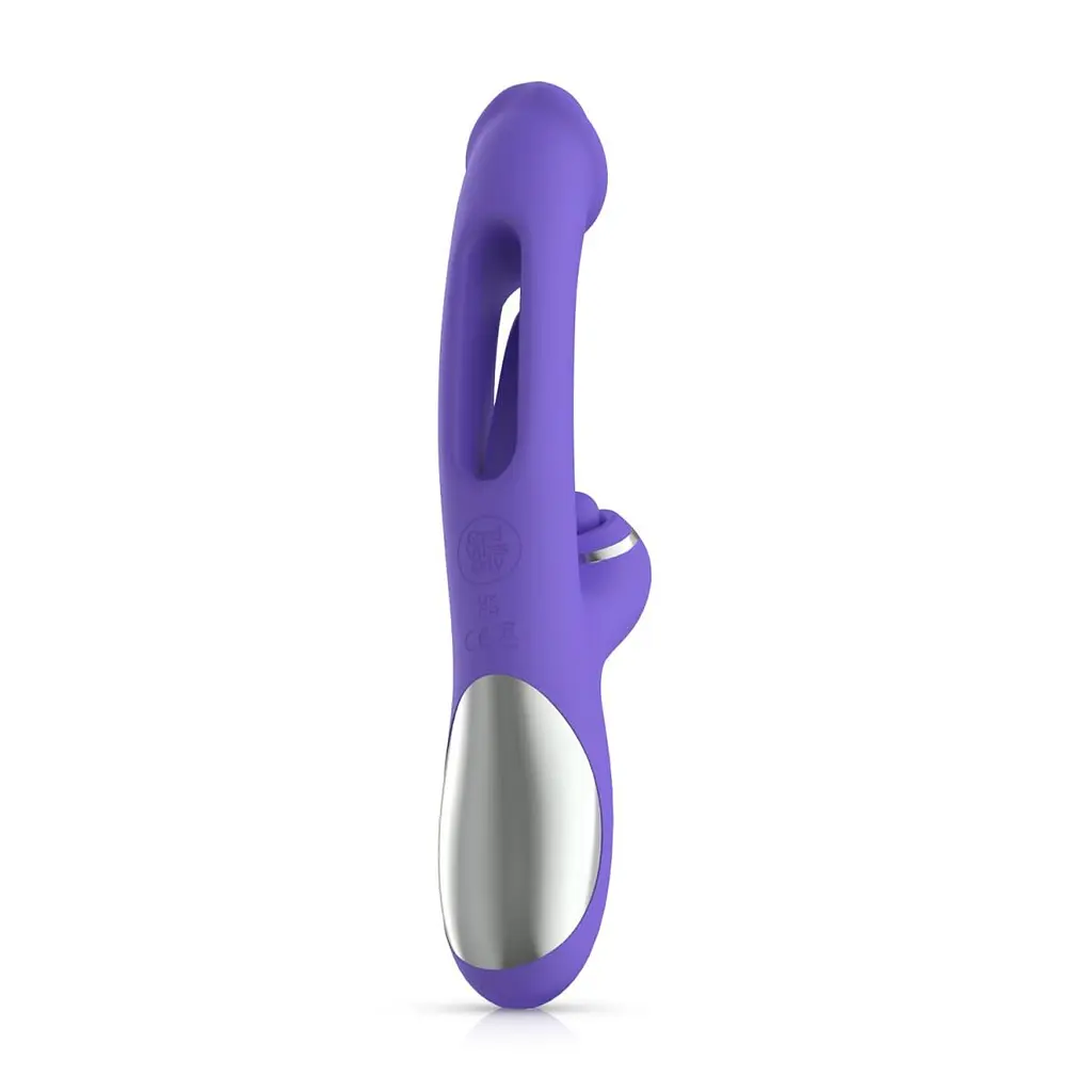 Вібратор-кролик із вагінальним відростком Good Vibes Only - Tess Rabbit Vibrator with G-Spot Stimulator - фото 4