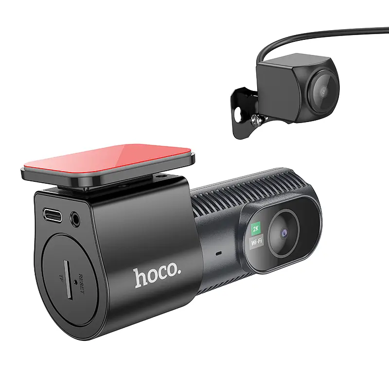 Відеореєстратор Hoco DV8 2K display hidden driving recorder (with rear camera) Black (6942007623384)