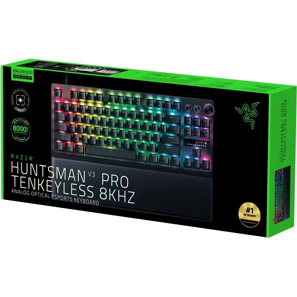 Клавіатура Razer Huntsman V3 Pro TKL Analog Optical Switch 8KHz USB UA Black (RZ03-05520100-R3M1) [170945] - фото 5