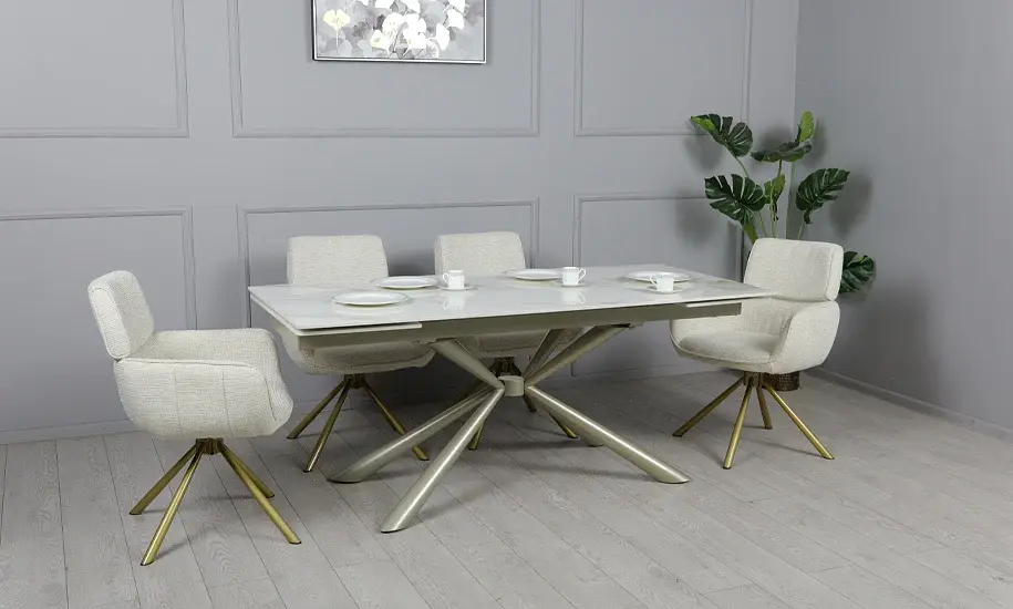 Стул Артур с вращающимся механизмом айвори - фото 12