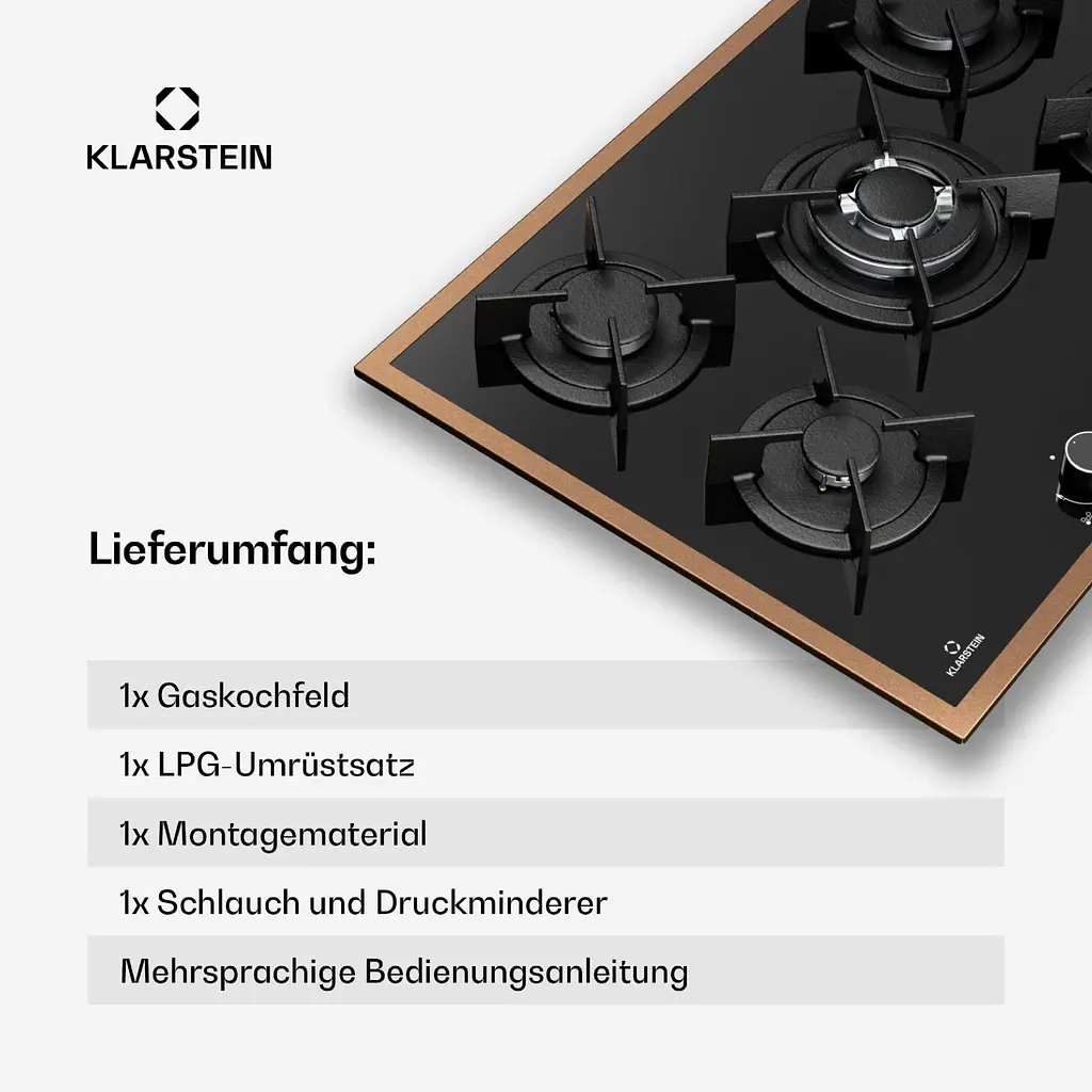 Варильна поверхня газова Klarstein Klarstein Lumiflame (10046710) - фото 6