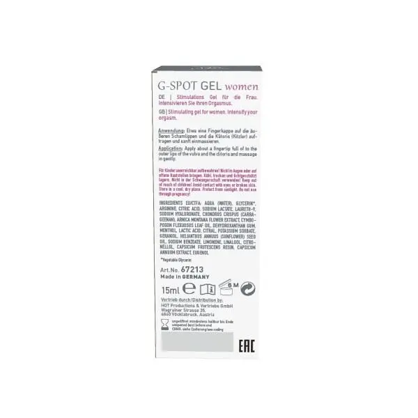 Гель для стимуляції точки G, 15 мл HOT Shiatsu G-Spot Gel - фото 3