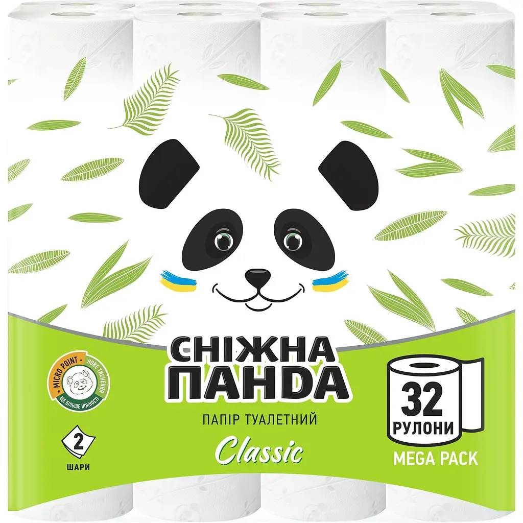 Папір туалетний Сніжна Панда Classic 32 рулони - фото 2