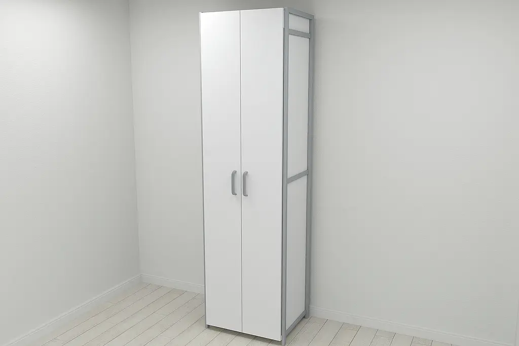 Шафа Гардероб Уні секція 7 серії Конект Ferrum-decor 220x60x50см Сірий метал ДСП Білий 16 мм (FRD-104563) - фото 4