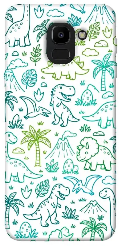 TPU чохол Demsky Dino pattern для Samsung J600F Galaxy J6 (2018)