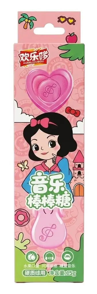 Льодяник Huanledubou Audio Lollipop Disney Princess Білосніжка 15г - фото 2