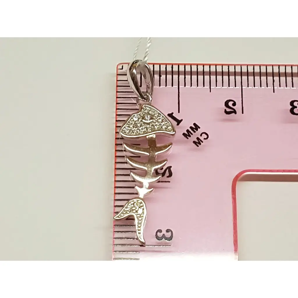 Срібна підвіска Золотий квартал з фіанітами. 4107 - фото 3