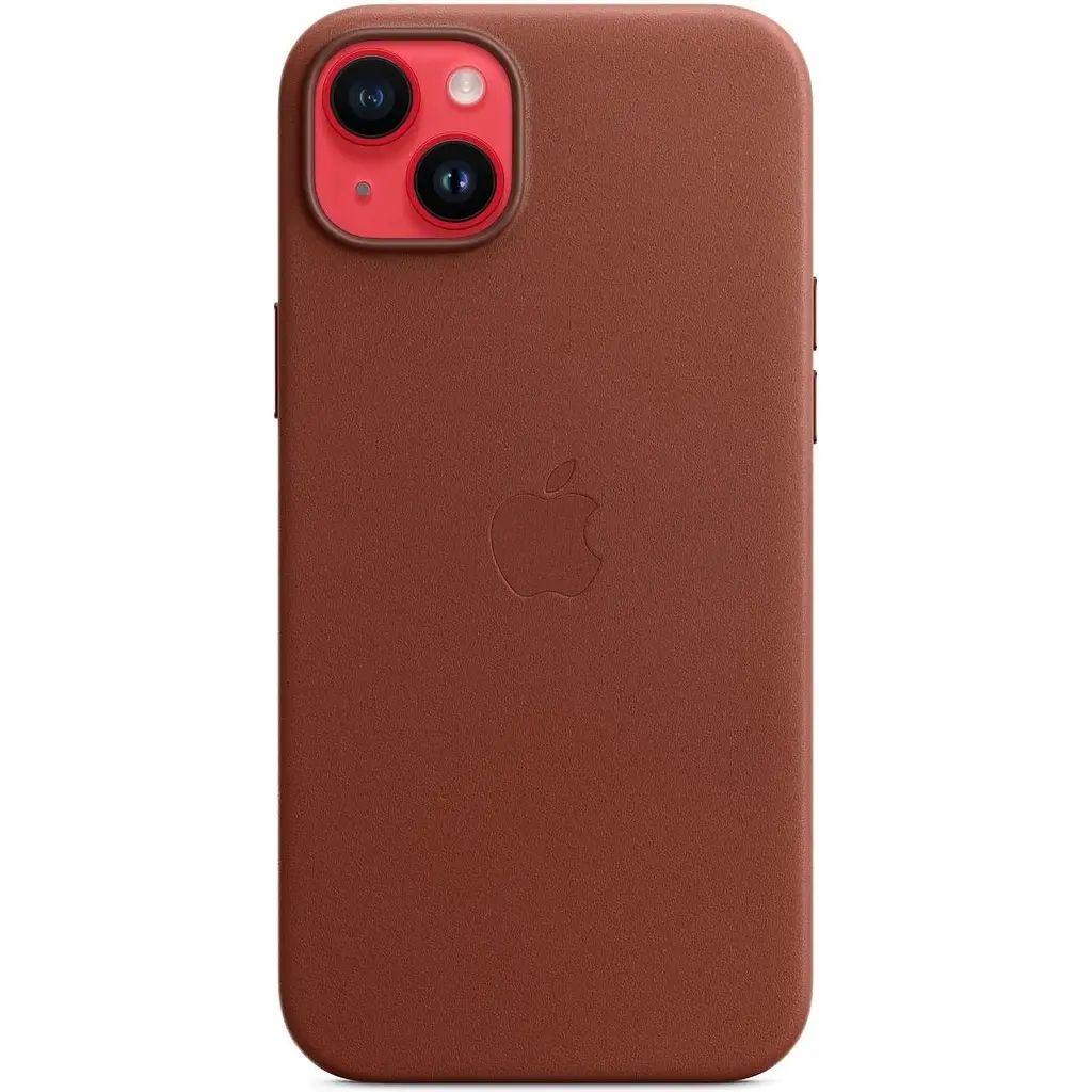 Оригінальний шкіряний чохол Apple Leather Case MagSafe для iPhone 14 Plus (6.7") Umber (MPPD3ZE/A) - фото 10