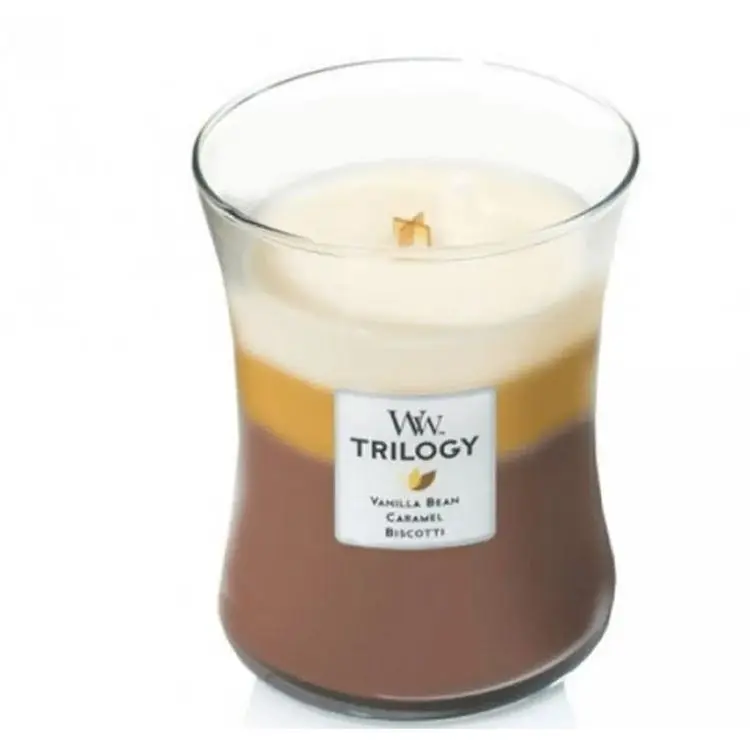 Свеча Woodwick Trilogy Cafe Sweets Medium Кафе сладостей 275 г (92904E) - фото 2