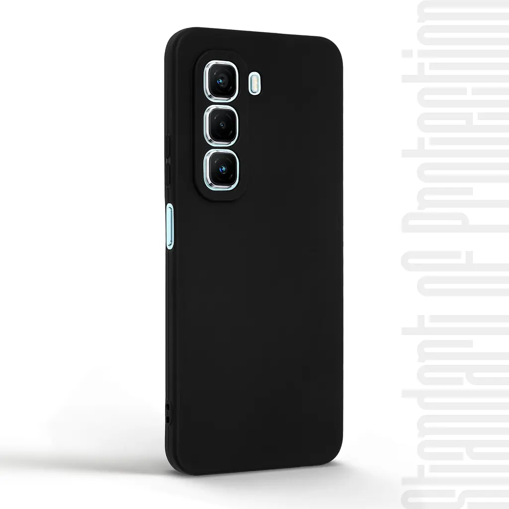 Чехол-накладка для смартфона Infinix Hot 50 Pro 4G противоударный, силиконовый, термополиуретановый (ТПУ), с защитой камеры и корпуса, черный, защита всего корпуса, ArmorStandart (ARM80959) - фото 2