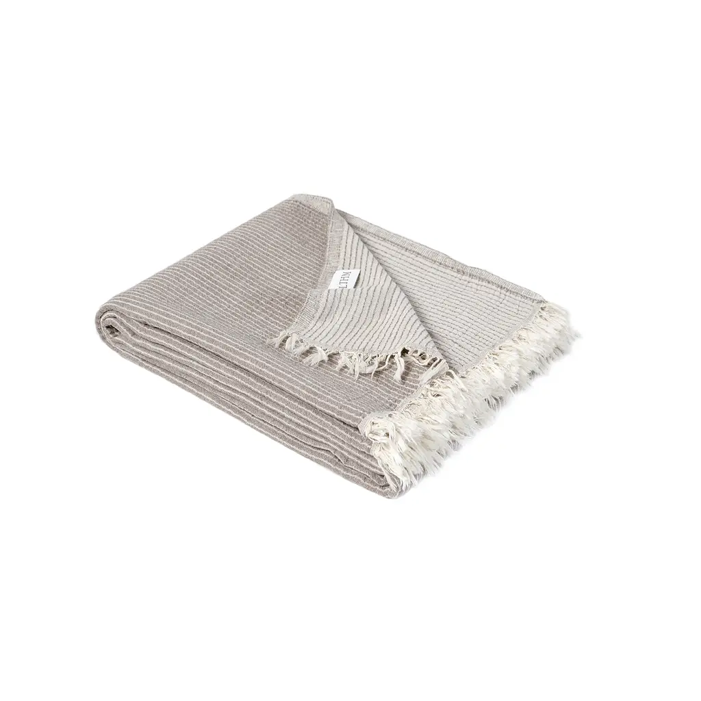 Покрывало Lotus Home - Premium Stripe коричневый 190x225 - фото 6