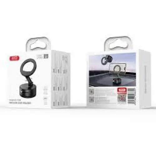 Автотримач XO C188 metal magsafe vacuum chuck manual latch magnetic holder (rotatable) Чорний - фото 2