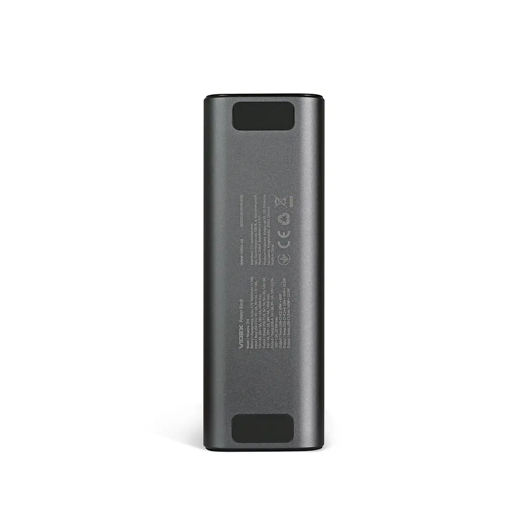 Повербанк 30000mAh Videx VPB-316 162W PD140W + Display (VPB-316-G) - фото 4