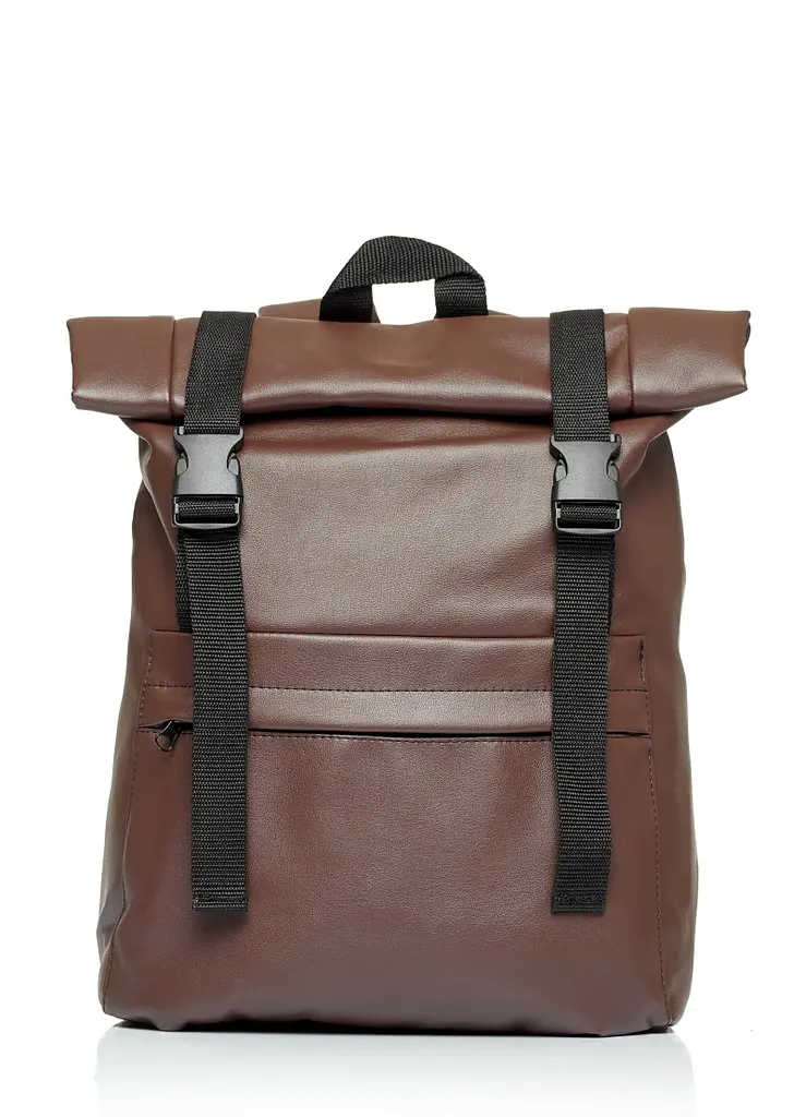 Жіночий рюкзак Sambag RollTop Milton шоколадний 41 х 30 х 16 см (24211020)