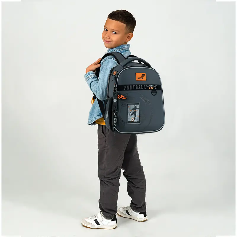 Рюкзак Kite Education каркасний 555 Goal Сірий (K26-555S-6) - фото 18