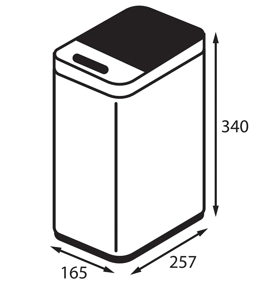 Відро для сміття сенсорне прямокутне Koer TC-020408-08 8 л white KR5589, Білий матовий - фото 10