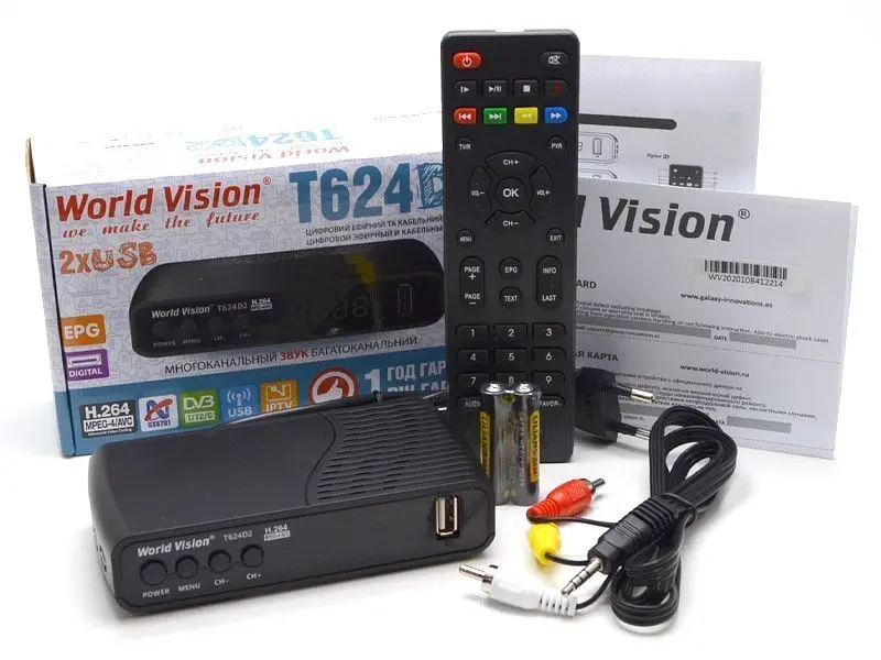 Ефірний Т2 цифровий ресивер World Vision T624D2 - фото 3