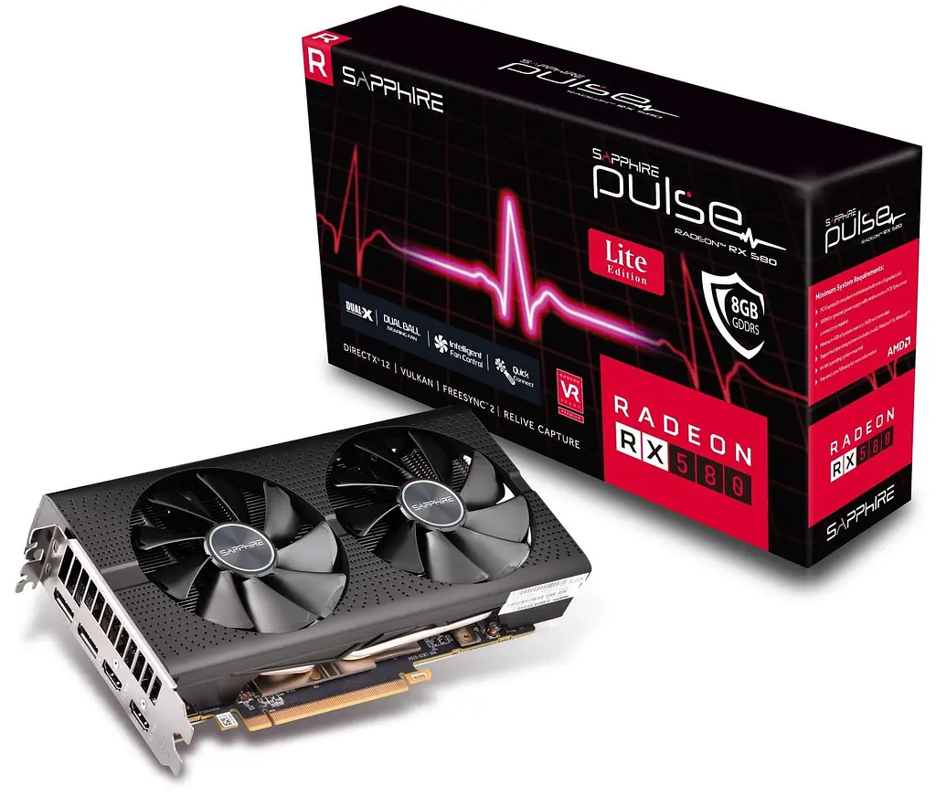 Відеокарта Sapphire AMD Radeon RX 580 8G Pulse OC (11265-97-90G) (GDDR5, 256 bit, PCI-E 3.0 x16) FR - фото 6
