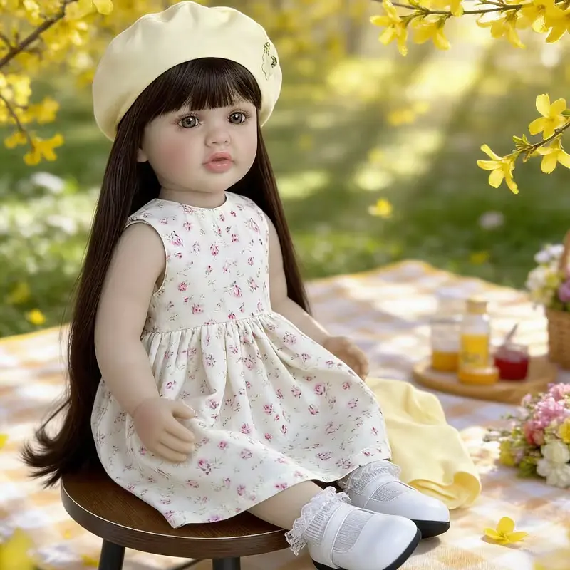 Реалістична Кукла Реборн 55 см повністю силіконова Doll Reborn Baby К0100221 - фото 7