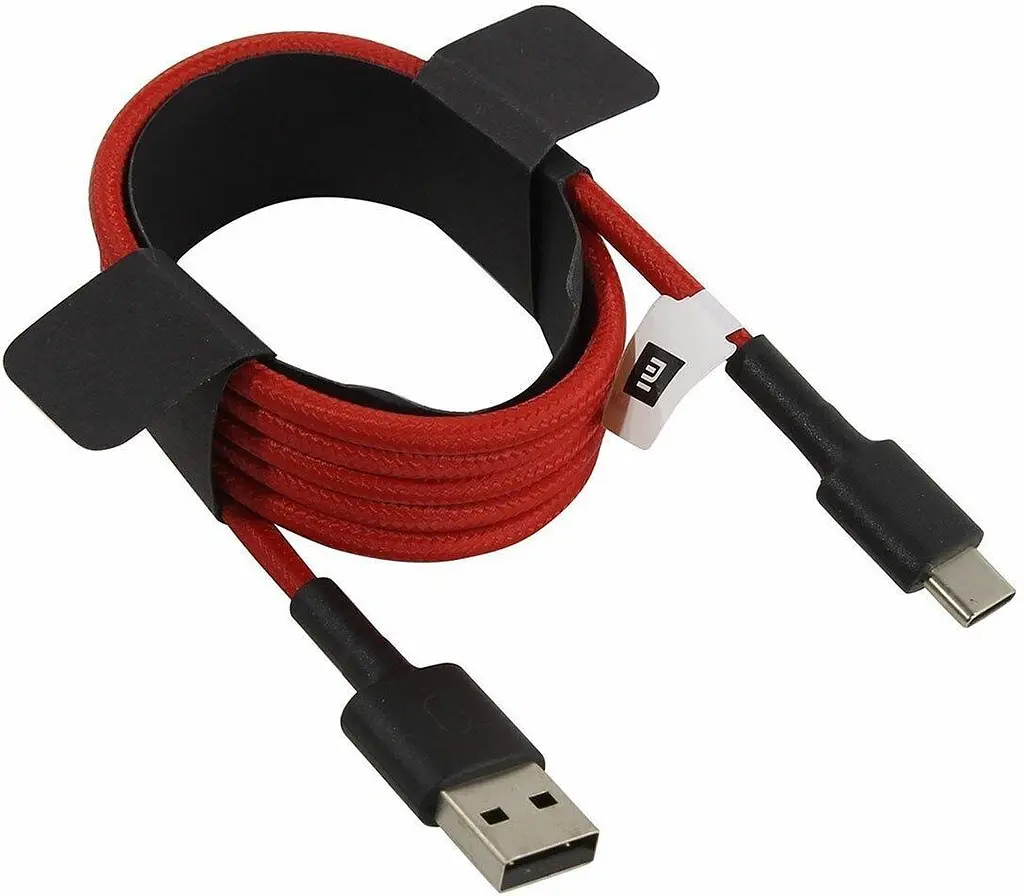 Кабель дата и зарядный Xiaomi Mi оригинал Type-C Braided SJV4110GL в оплетке красный - фото 2