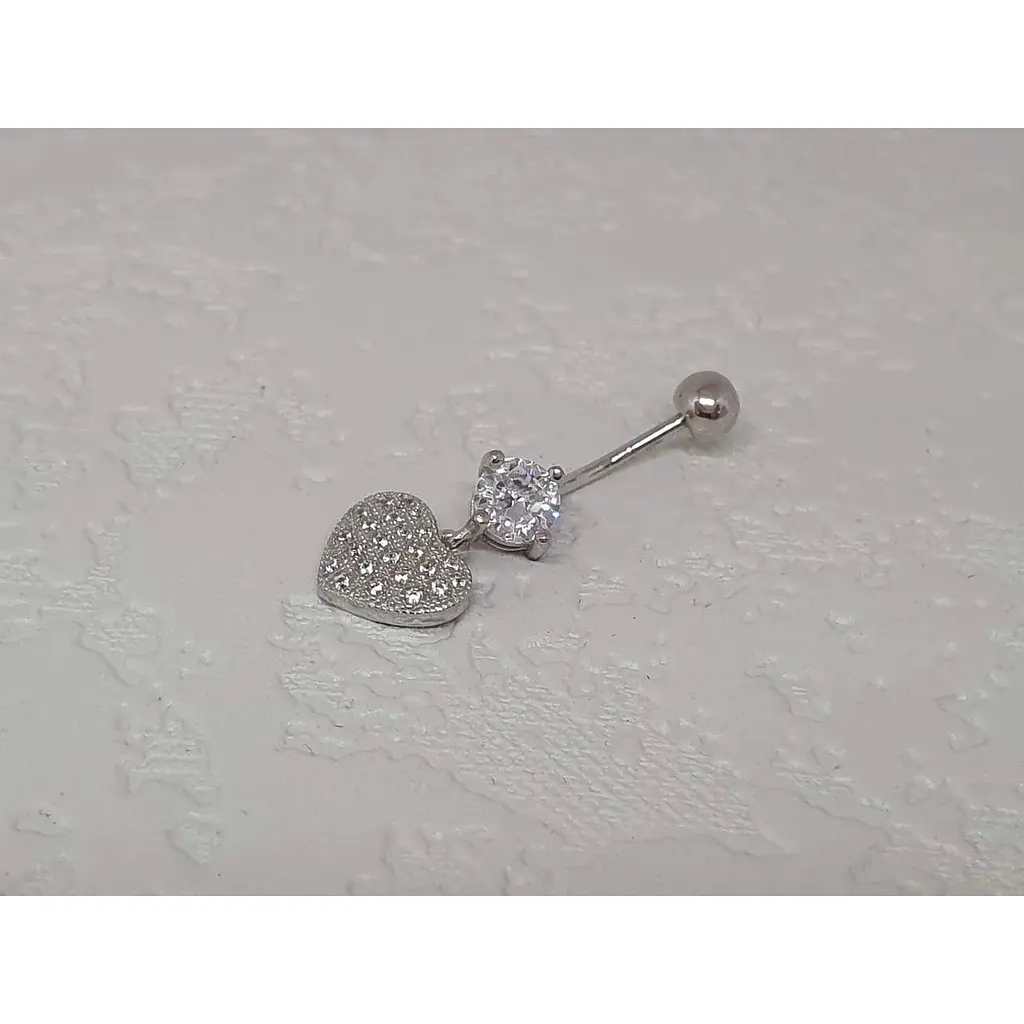 Срібна сережка для пірсингу пупка Umax. 7001U - фото 2