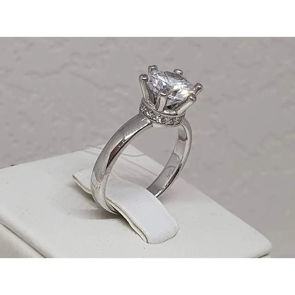 Серебряное кольцо Qvaliz с фианитами. 90100437 16,5 - фото 3