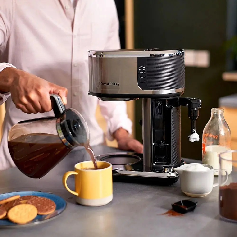 Кофеварка Russell Hobbs Attentiv Coffee Bar капельная 1.5 л черно-серебристая (26230-56) - фото 9