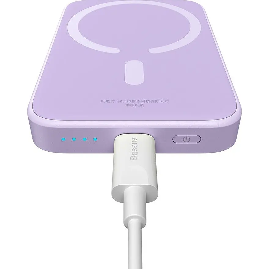 Зовнішній акумулятор Baseus Magnetic Bracket Mini 6000mAh 20W Purple (P10059002513-00) [141929] - фото 6