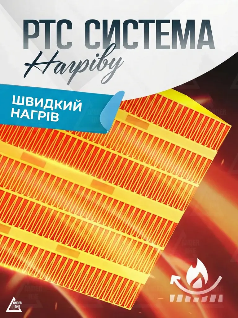 Тепловентилятор з авто-поворотом і нічником, 3 режими, Обігрівач-дуйка 2000W з імітацією каміна, Білий (3386509451) - фото 5