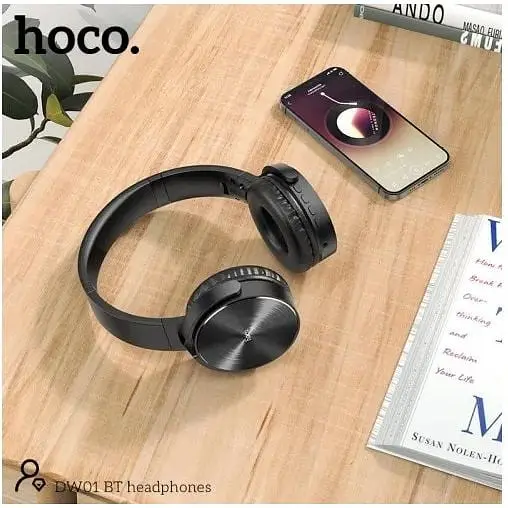 Навушники бездротові Hoco DW01 Foldable Headphones накладні складні чорні - фото 2