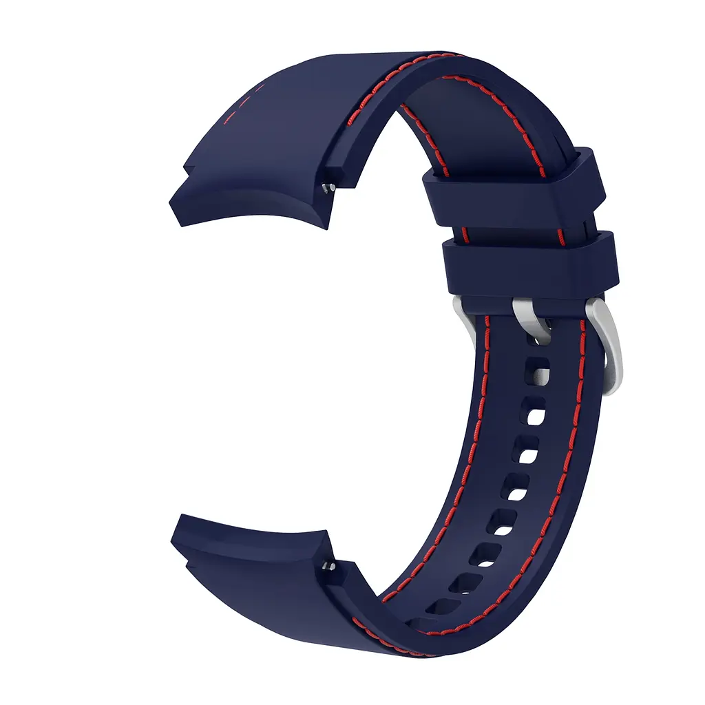 Ремінець силіконовий BeWatch Samsung Galaxy Watch 4/5/6 20 мм Синій з червоним (1gw0206) - фото 4