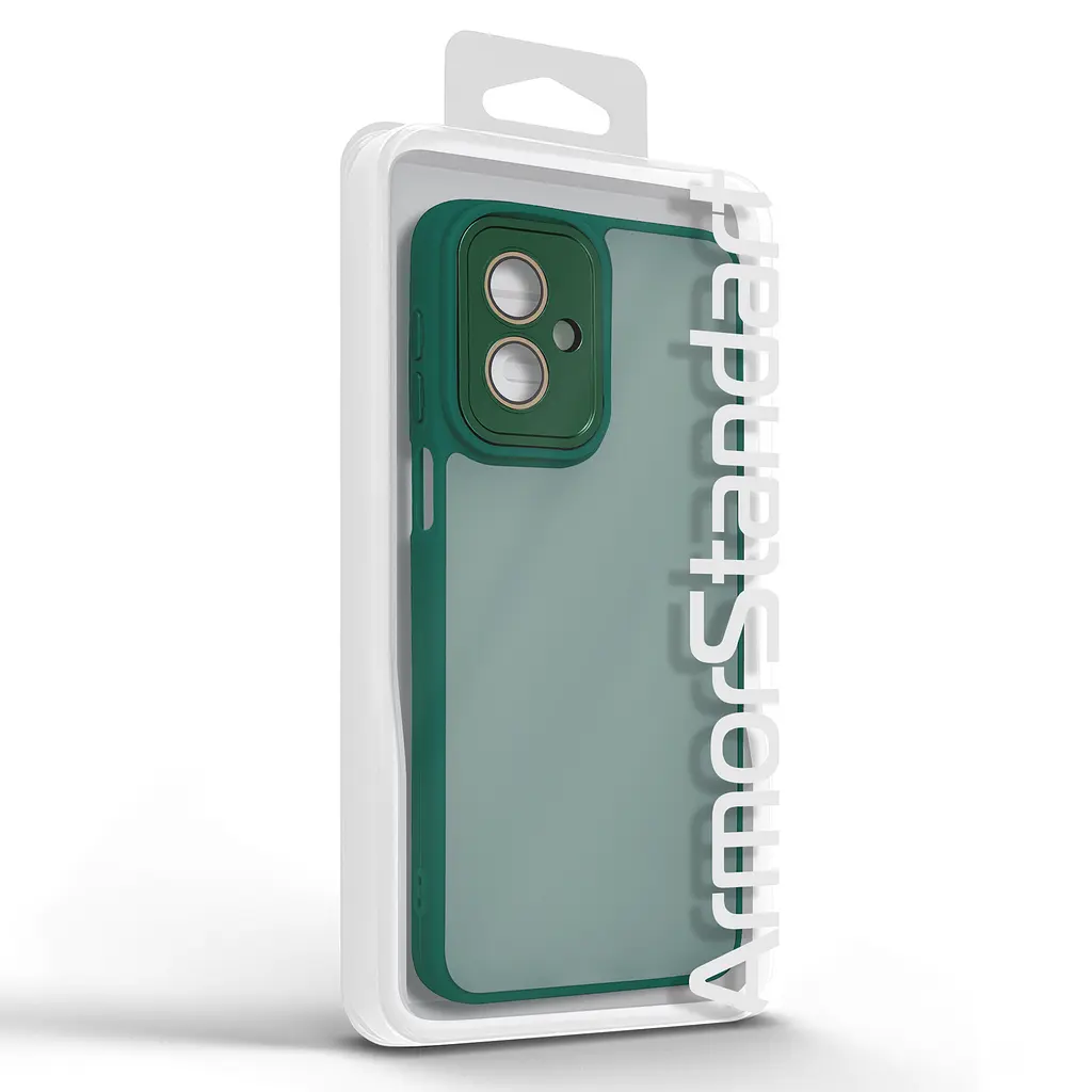 Защитный чехол для Motorola G55 5G, зеленый, ShadeX, противоударный, матовый, панель PC+TPU, защита всего корпуса, амортизация ударов при падении, ArmorStandart (ARM83387) - фото 3