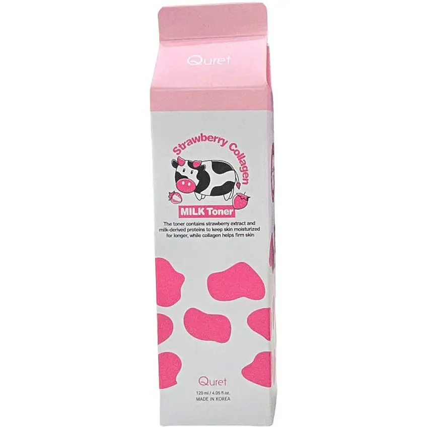 Тонер для обличчя Quret Collagen молочний полуниця 120 мл - фото 3