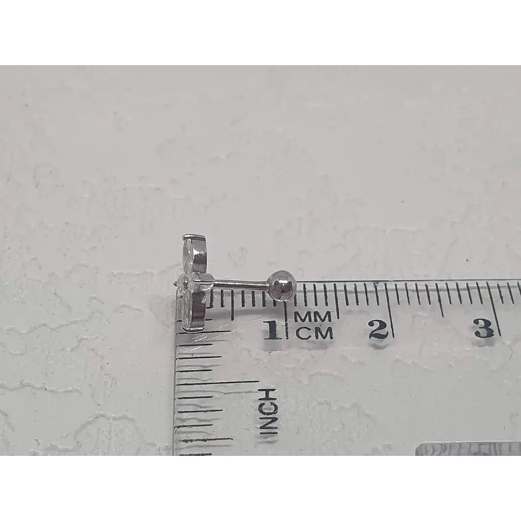 Серебряная серьга для пирсинга хеликса Ирий с фианитами. 40070.1 - фото 4