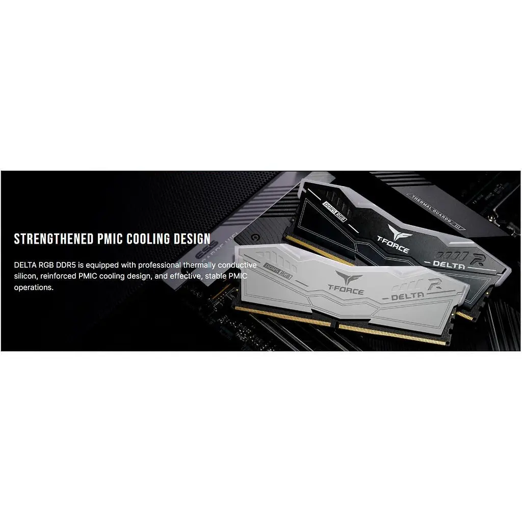 Модуль пам'яті Team DDR5 16GB (2x8) T-Force Delta 6000MHz RGB Black (FF3D516G6000HC38ADC01) - фото 6